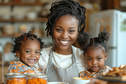 Joyful Moments in the Kitchen with Children. photo