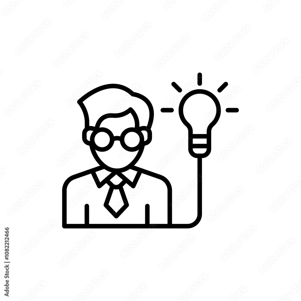 Genius people outline icons, minimalist vector illustration ,simple transparent graphic element .Isolated on white background Genius people outline icons, minimalist vector illustration ,simple transparent graphic element .Isolated on white background