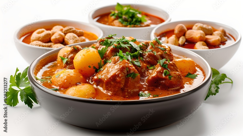 Delicious thai food feast featuring spicy curries and savory dishes gourmet dining experience studio photography culinary art Delicious thai food feast featuring spicy curries and savory dishes gourmet dining experience studio photography culinary art