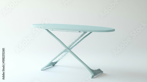 Ironing board on a white background, side view, sharp details