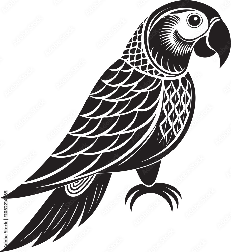 Fototapeta premium Cuban Parrot vector illustration