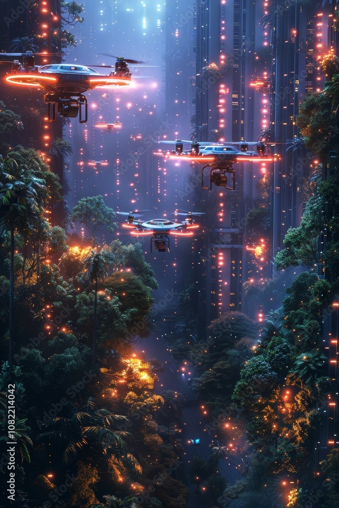 Fototapeta premium Vertical farms: innovative solutions for efficient use of space and resources in agriculture