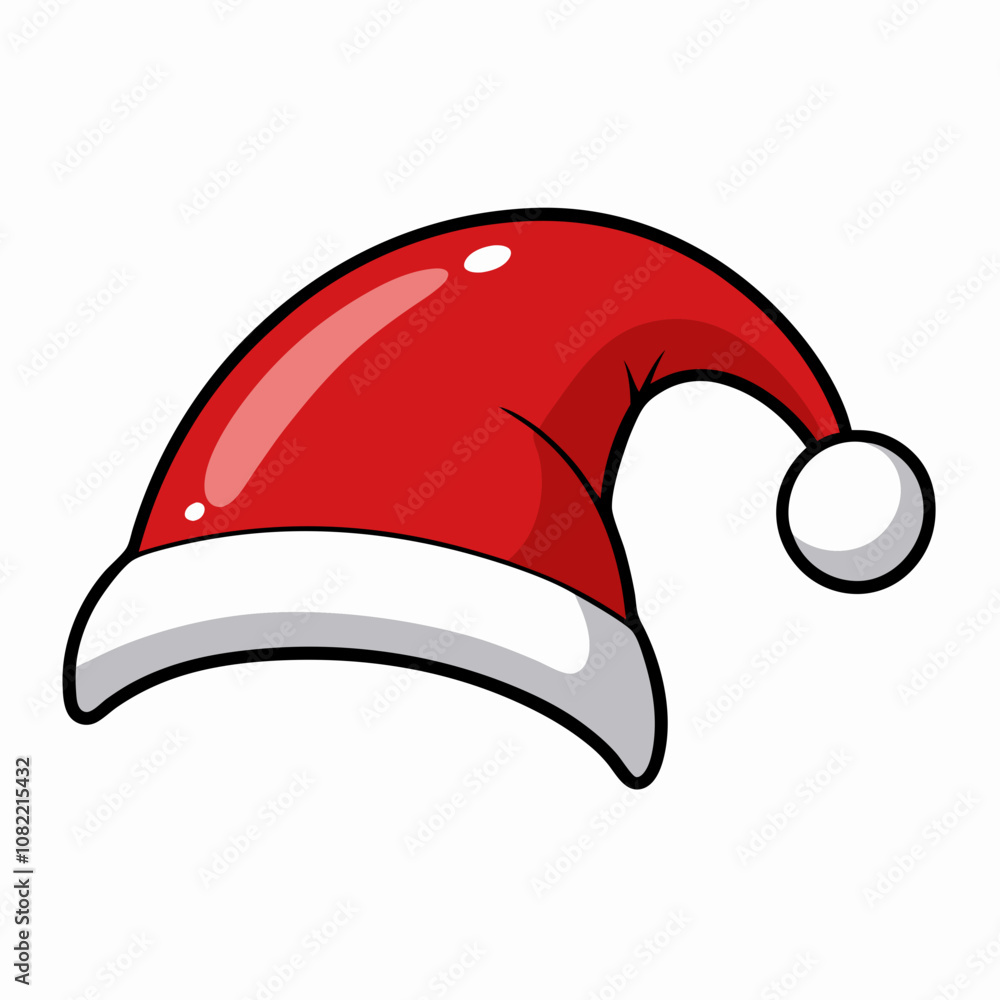 red Christmas hat on a white background red Christmas hat on a white background