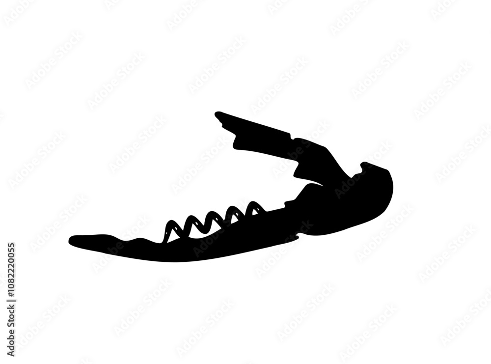Black Corkscrew Icon, Wine Bottle Opener Symbol, Metal Cork Screw Silhouette on White Background Black Corkscrew Icon, Wine Bottle Opener Symbol, Metal Cork Screw Silhouette on White Background
