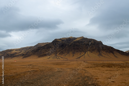 Autumn landscape with mountains, Iceland