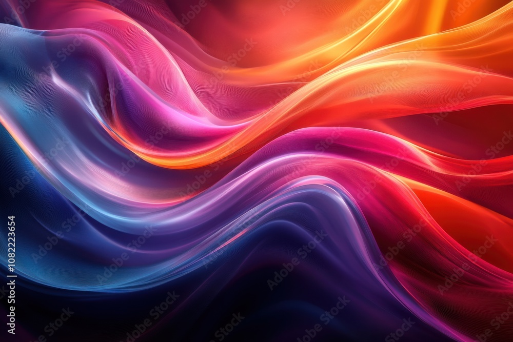 Vibrant abstract design featuring colorful swirling strands. Vibrant abstract design featuring colorful swirling strands.