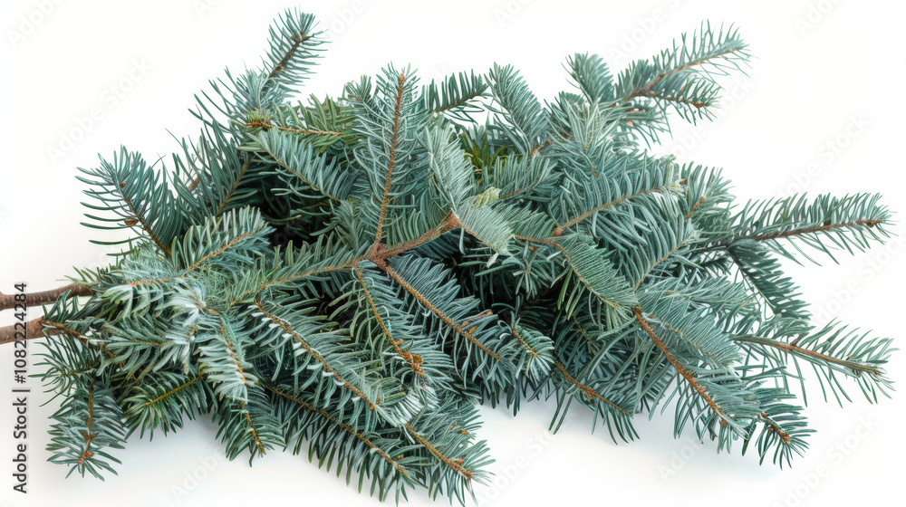 christmas tree branches isolated on white christmas tree branches isolated on white