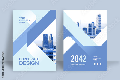 City Background Business Book Cover Design Template