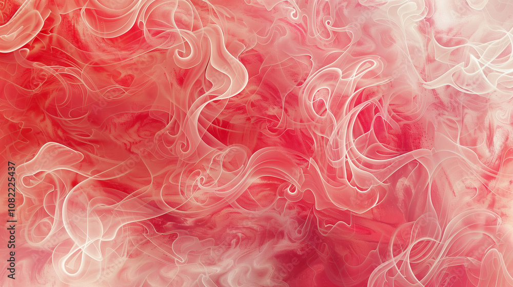 Abstract swirling pink and red pattern with soft, wavy shapes perfect for romantic and Valentine-themed backgrounds. Abstract swirling pink and red pattern with soft, wavy shapes perfect for romantic and Valentine-themed backgrounds.