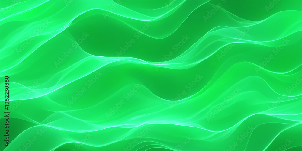 Vibrant abstract waves in green tones with flowing lines Vibrant abstract waves in green tones with flowing lines