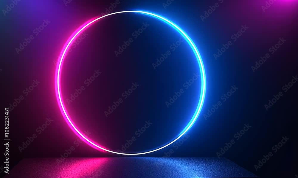 Neon Circle - Abstract Digital Art Neon Circle - Abstract Digital Art