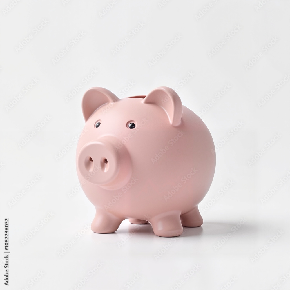 piggy bank pink and light background, Al Generation piggy bank pink and light background, Al Generation