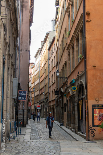 ruelle typique dans le vieux Lyon