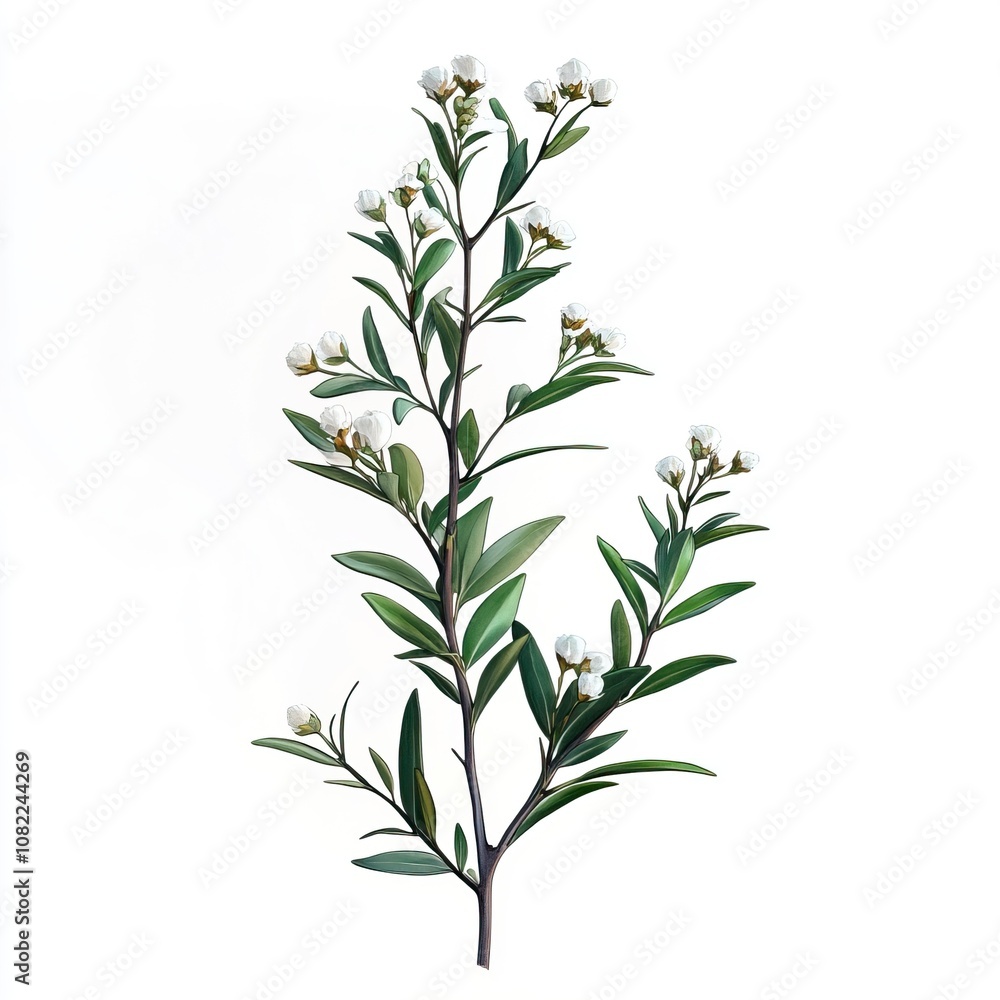 Fototapeta premium image of Melaleuca alternifolia, or tea tree, make it realistic. generative ai