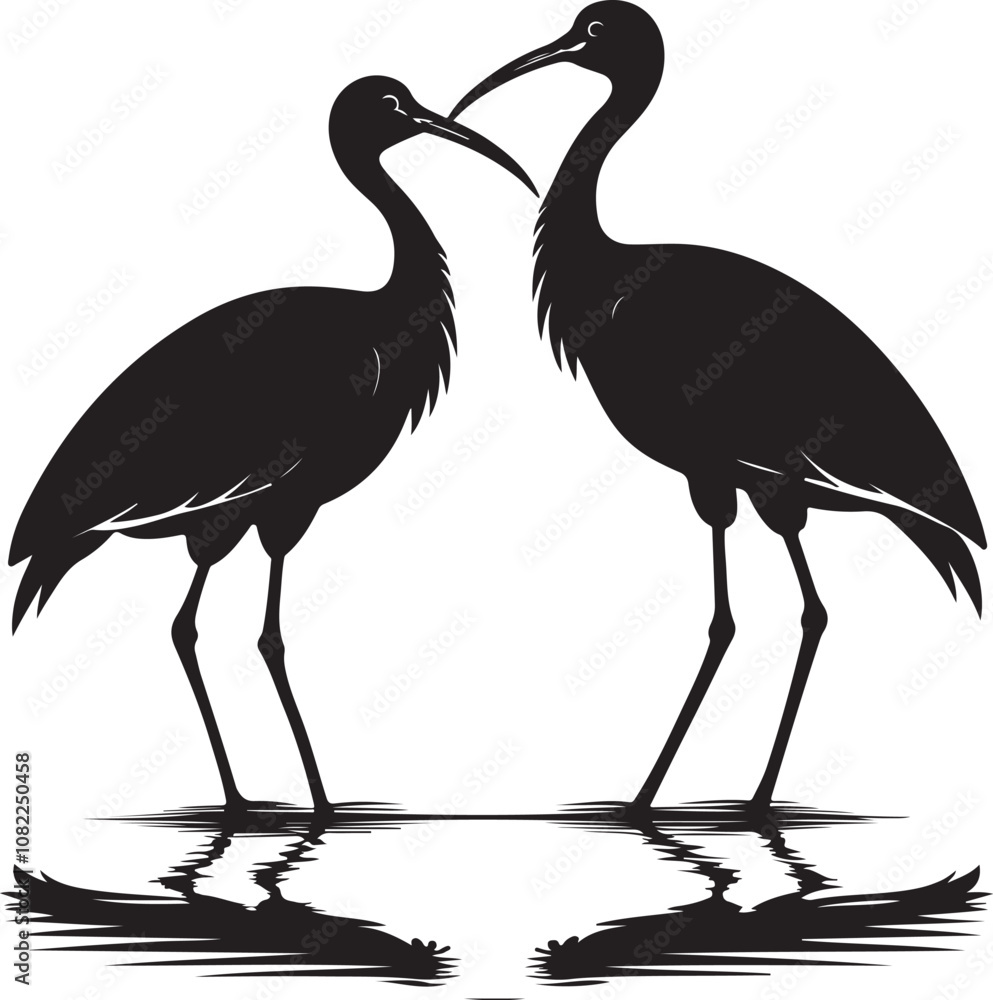 Obraz premium giant ibis bird vector illustration