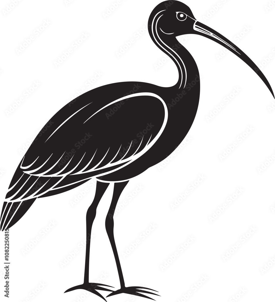 Obraz premium giant ibis bird vector illustration