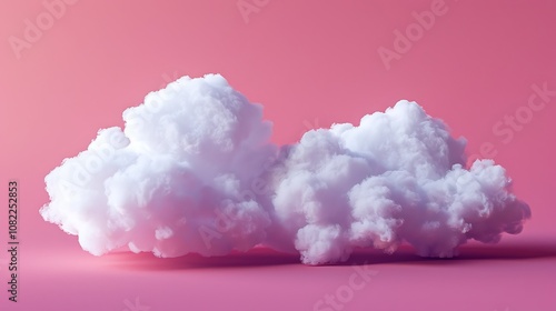 A fluffy cloud paired with a solid magenta backdrop.