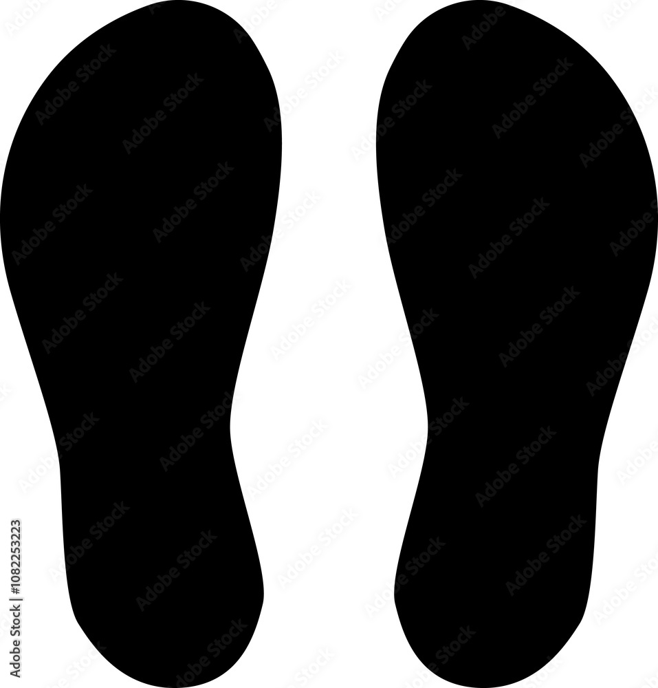 Footprints human silhouette isolated on white background. Shoe soles print. Vector Footprints human silhouette isolated on white background. Shoe soles print. Vector