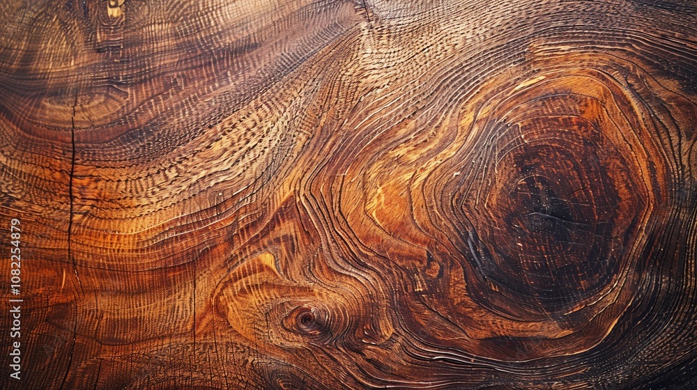 Fototapeta premium A close-up of a wooden surface with a knot.