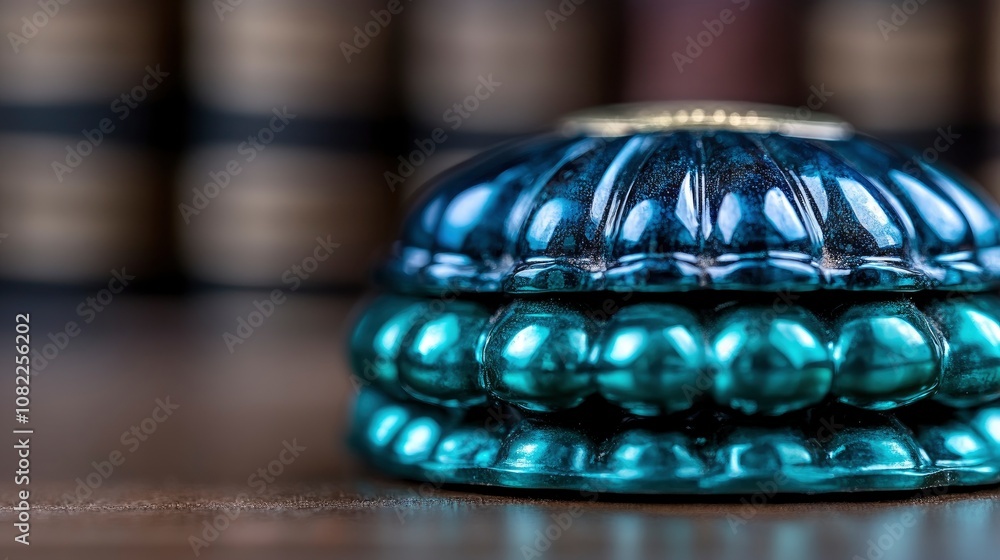 Blue and Green Gavel on Wooden Table Blue and Green Gavel on Wooden Table