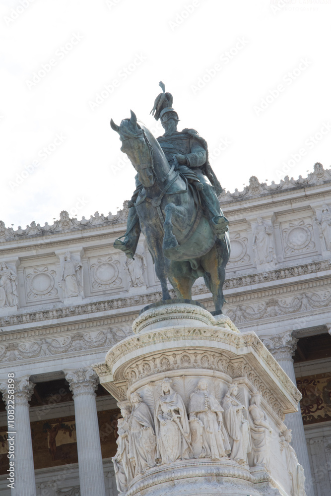 The Altare della Patria in Rome is a majestic white monument The Altare della Patria in Rome is a majestic white monument