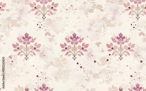 Vintage floral texture art background 