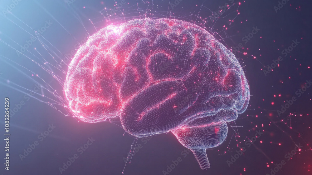 Digital brain visualization showcasing intricate AI wiring and neural connections in a modern tech-inspired setting Digital brain visualization showcasing intricate AI wiring and neural connections in a modern tech-inspired setting