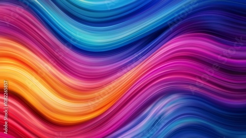 A vibrant wave of flowing colors creating a mesmerizing abstract pattern, perfect for backgrounds and graphic designs.