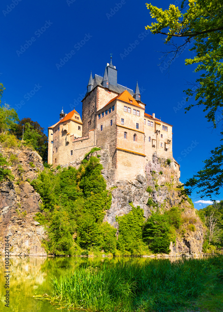 View of Kriebstein Castle or Burg Kriebstein in the Saxony, Germany View of Kriebstein Castle or Burg Kriebstein in the Saxony, Germany