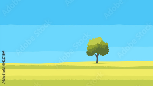Single Tree on Open Field