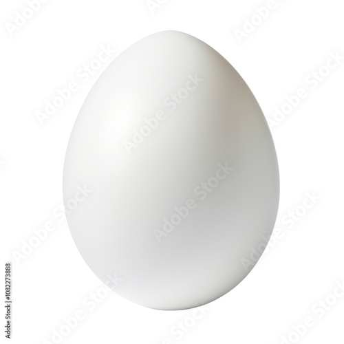 white egg isolated on transparent background cutout