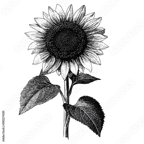 Flower with retro photocopy stipple effect, for grunge punk y2k collage design. Vector illustration in vintage halftone brutalist design for banner or poster