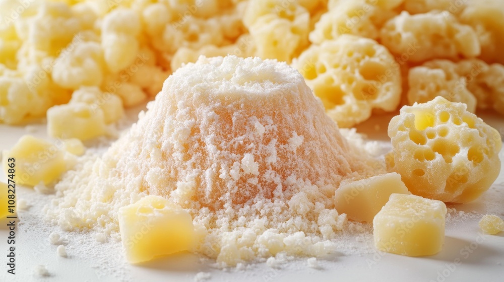 Parmesan Cheese Close-Up. Generative AI Parmesan Cheese Close-Up. Generative AI