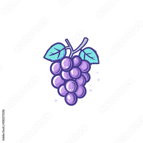 Grapes Bunch Illustration