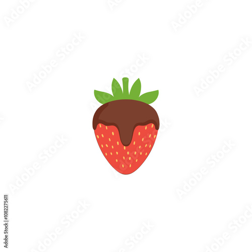 Chocolate Covered Strawberry Illustration photo