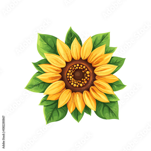 Wallpaper Mural Sunflower Vector Illustration for Bright Floral Decorations Torontodigital.ca