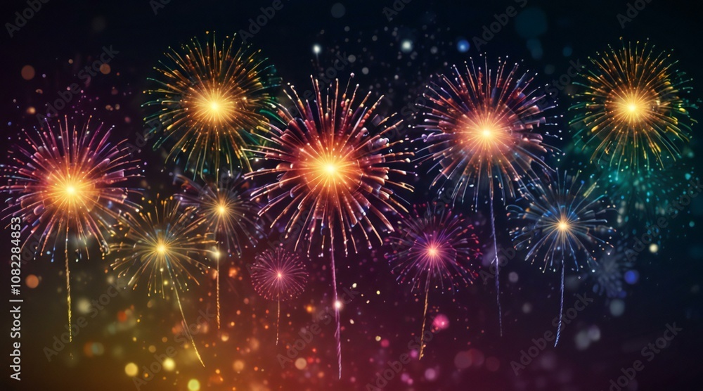 fireworks on the night sky fireworks on the night sky