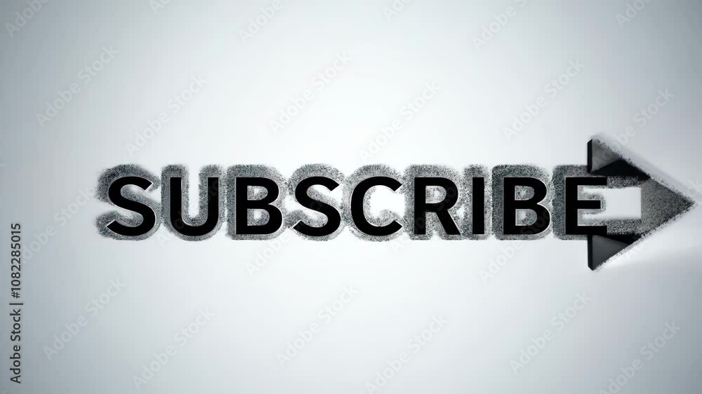 The word subscribe is written in black letters on a white background. The letters are slightly blurry and appear to be made of sand The word subscribe is written in black letters on a white background. The letters are slightly blurry and appear to be made of sand
