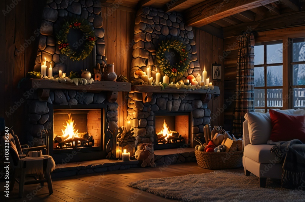 fireplace with christmas decorations fireplace with christmas decorations