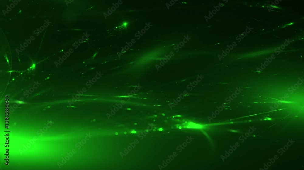 futuristisch leuchtendes Plasma im Weltall, räumlich, 3D, Tiefenunschärfe, Hintergrund, Technologie, Wissenschaft, ruhig, grün futuristisch leuchtendes Plasma im Weltall, räumlich, 3D, Tiefenunschärfe, Hintergrund, Technologie, Wissenschaft, ruhig, grün