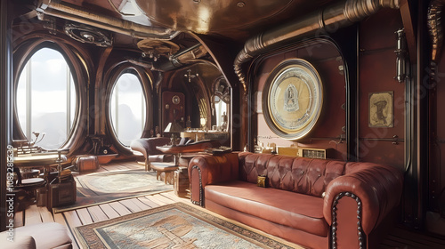 Wallpaper Mural Crazy steampunk interior. Steampunk. Illustration Torontodigital.ca