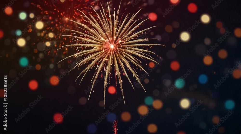 Obraz premium fireworks in the night sky