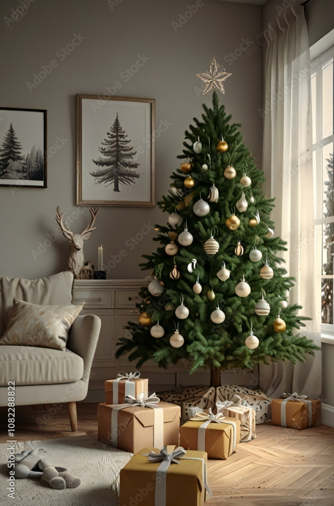 christmas tree with gifts christmas tree with gifts