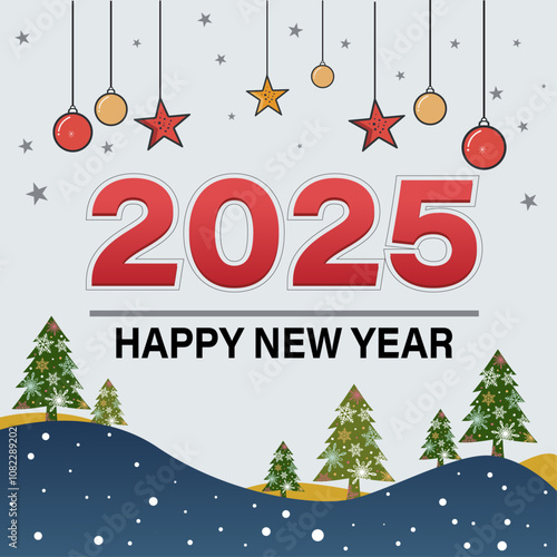 happy new year vector 2025