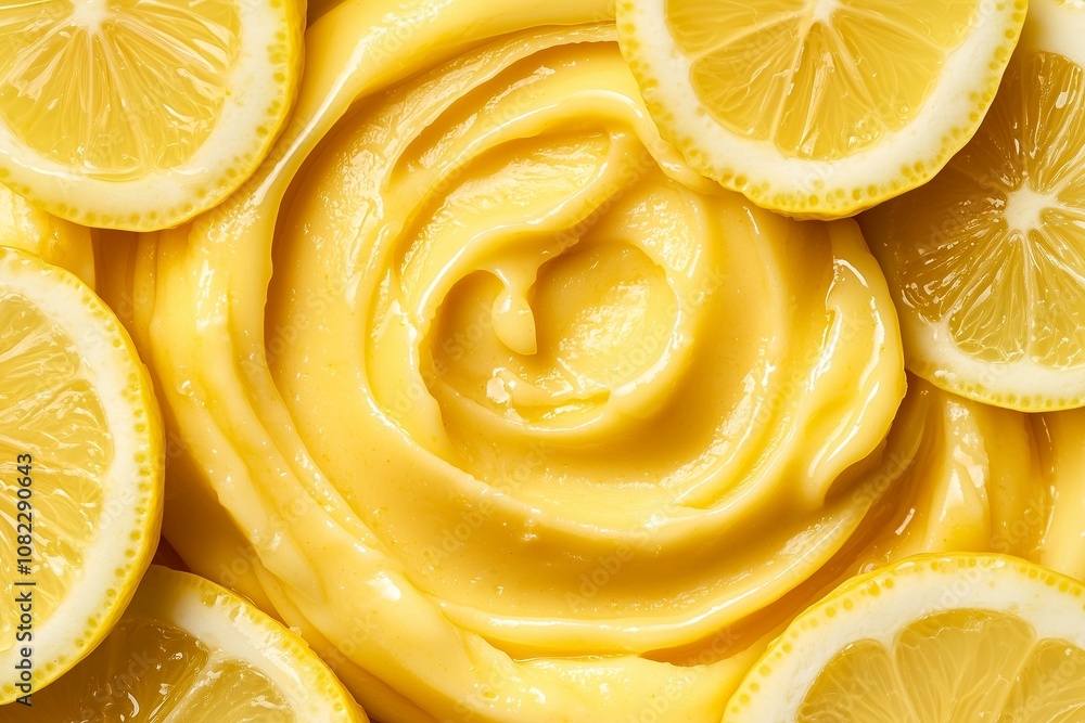 Close-Up of a Tangy Lemon Curd Swirl, Emphasizing Its Smooth Consistency and Rich Citrus Flavor. Useful for Dessert Photography, Baking Websites, or Food Editorials. Close-Up of a Tangy Lemon Curd Swirl, Emphasizing Its Smooth Consistency and Rich Citrus Flavor. Useful for Dessert Photography, Baking Websites, or Food Editorials.
