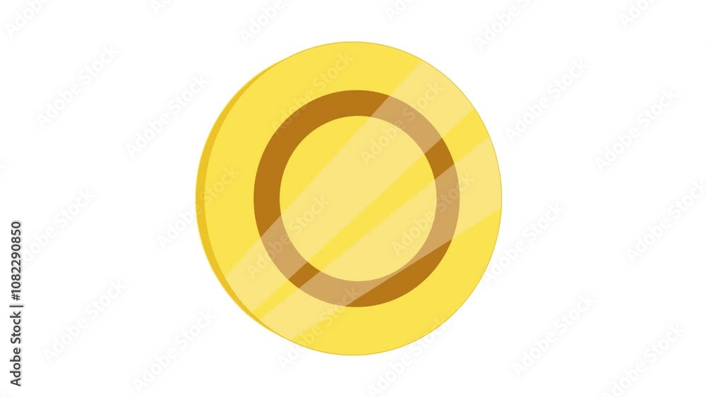 shining gold coin spinning 3d animation shining gold coin spinning 3d animation