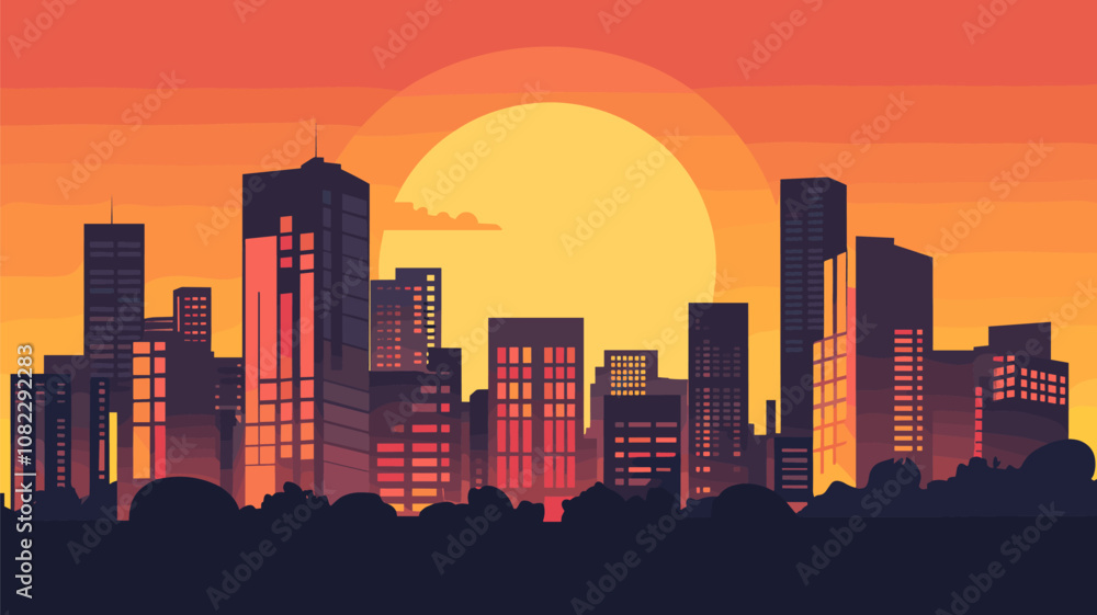 Cityscape at Sunset Cityscape at Sunset