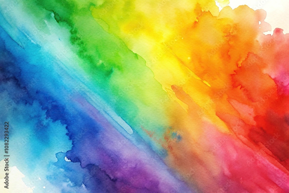 abstract watercolor background with rainbow colors