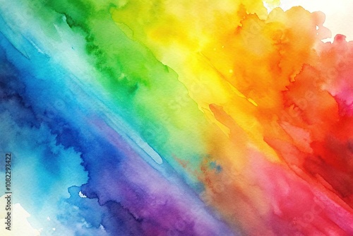 Obraz na płótnie abstract watercolor background with rainbow colors w salonie
