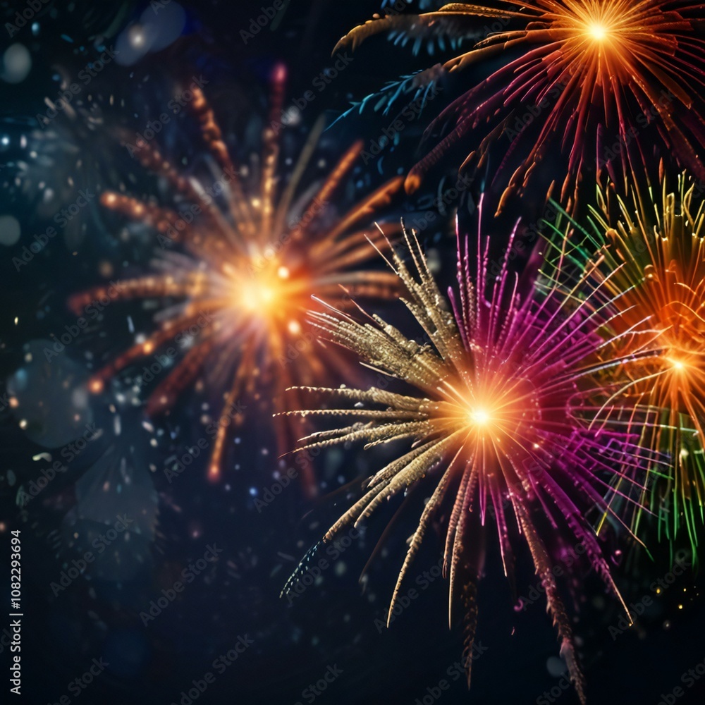 fireworks on the night sky fireworks on the night sky